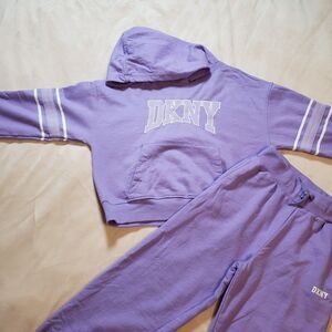 Purple DKNY Girls 2pc Jogging Suit